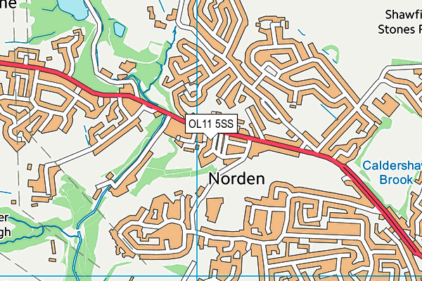 OL11 5SS map - OS VectorMap District (Ordnance Survey)