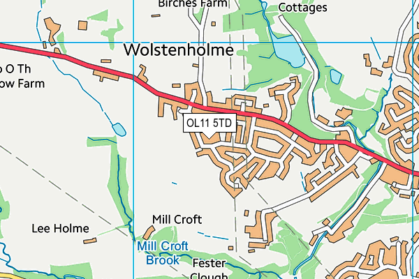 OL11 5TD map - OS VectorMap District (Ordnance Survey)