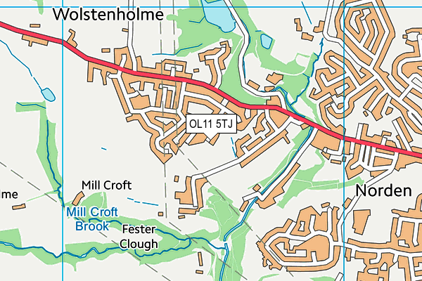 OL11 5TJ map - OS VectorMap District (Ordnance Survey)