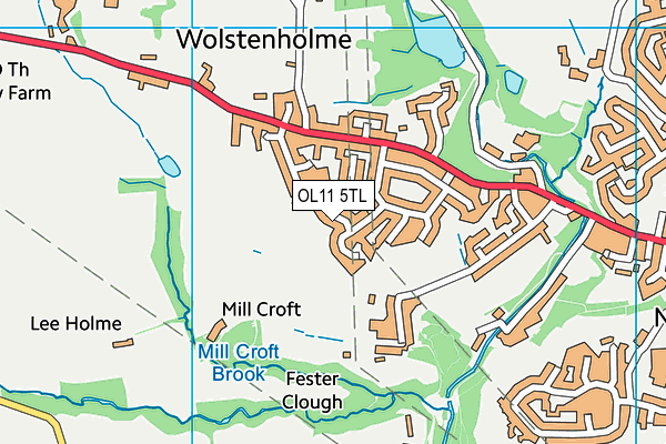 OL11 5TL map - OS VectorMap District (Ordnance Survey)