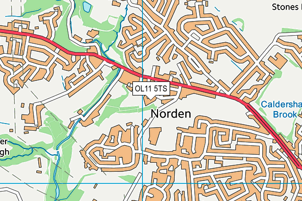 OL11 5TS map - OS VectorMap District (Ordnance Survey)