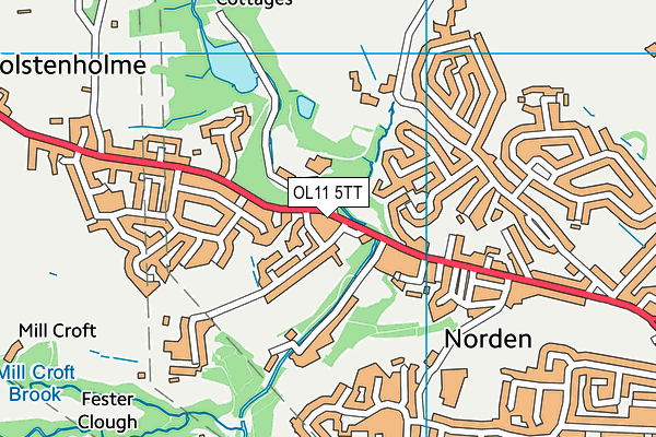 OL11 5TT map - OS VectorMap District (Ordnance Survey)