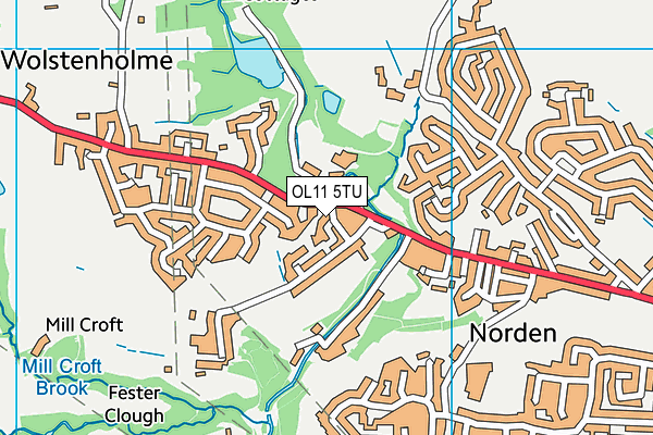 OL11 5TU map - OS VectorMap District (Ordnance Survey)