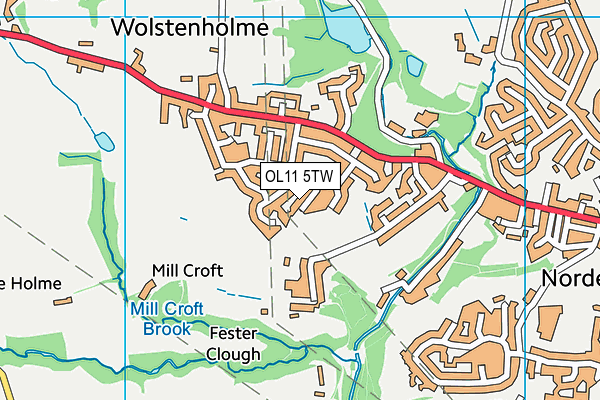 OL11 5TW map - OS VectorMap District (Ordnance Survey)