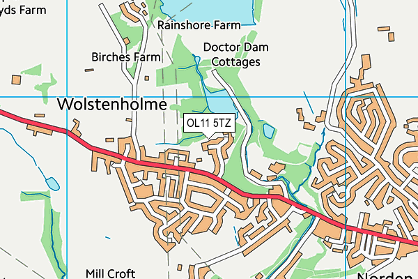 OL11 5TZ map - OS VectorMap District (Ordnance Survey)