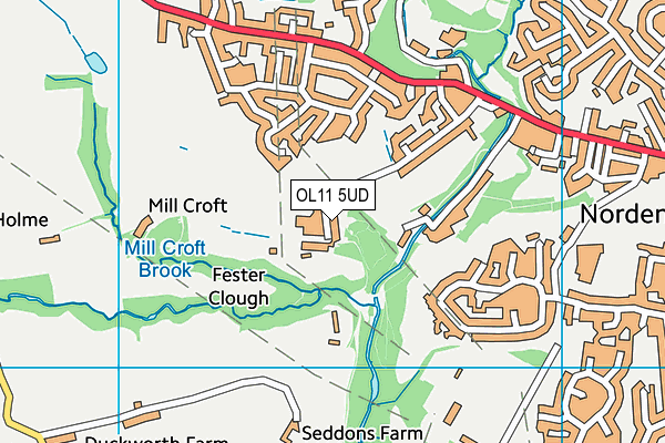 OL11 5UD map - OS VectorMap District (Ordnance Survey)