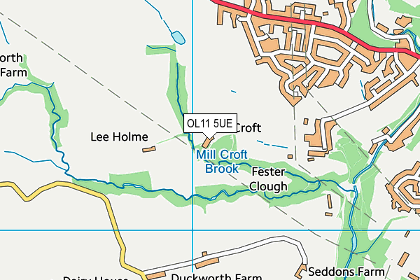 OL11 5UE map - OS VectorMap District (Ordnance Survey)