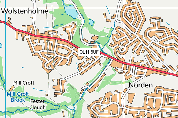 OL11 5UF map - OS VectorMap District (Ordnance Survey)