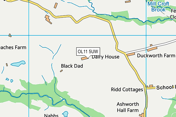 OL11 5UW map - OS VectorMap District (Ordnance Survey)