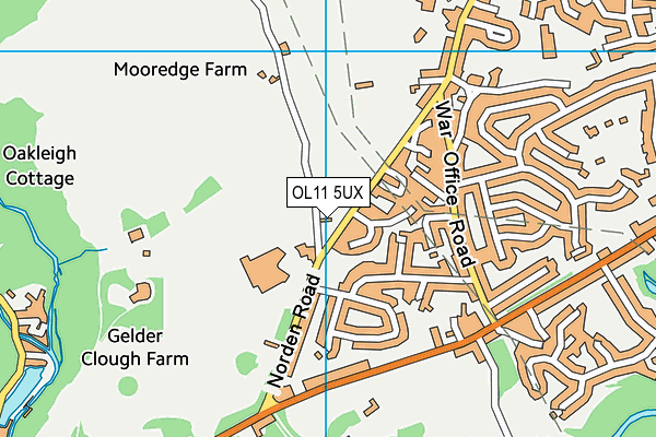 OL11 5UX map - OS VectorMap District (Ordnance Survey)