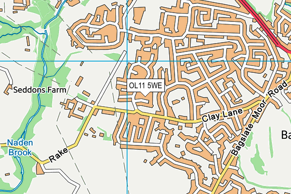 OL11 5WE map - OS VectorMap District (Ordnance Survey)