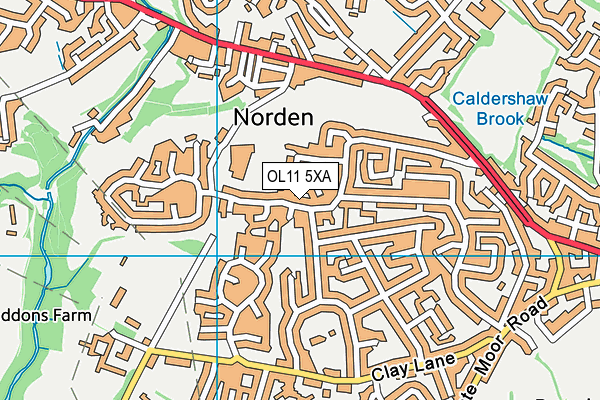 OL11 5XA map - OS VectorMap District (Ordnance Survey)