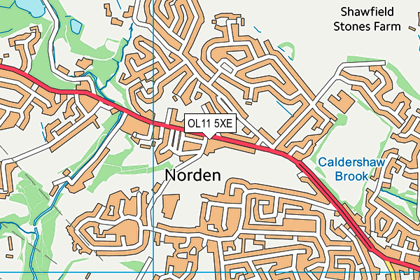 OL11 5XE map - OS VectorMap District (Ordnance Survey)