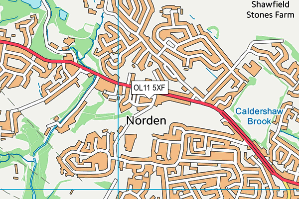 OL11 5XF map - OS VectorMap District (Ordnance Survey)