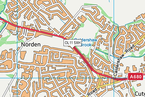 OL11 5XH map - OS VectorMap District (Ordnance Survey)