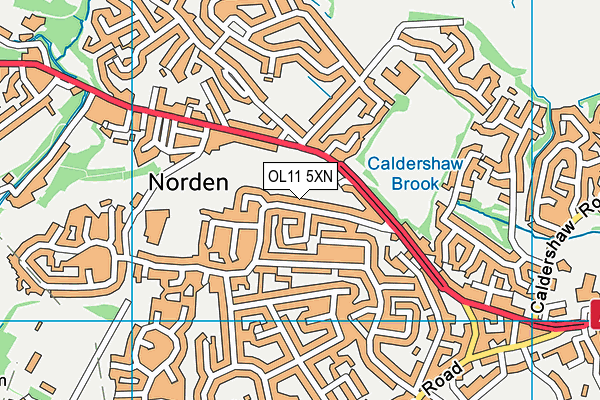 OL11 5XN map - OS VectorMap District (Ordnance Survey)