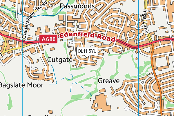 OL11 5YU map - OS VectorMap District (Ordnance Survey)