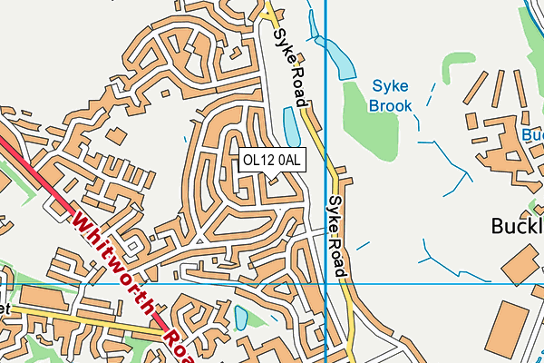 OL12 0AL map - OS VectorMap District (Ordnance Survey)