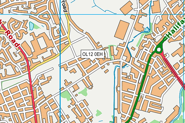 OL12 0EH map - OS VectorMap District (Ordnance Survey)
