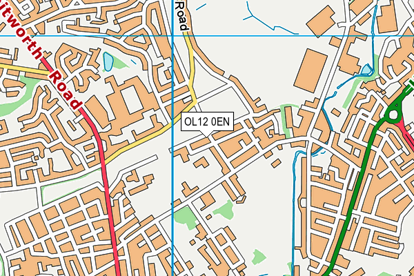 OL12 0EN map - OS VectorMap District (Ordnance Survey)