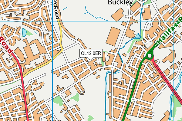 OL12 0ER map - OS VectorMap District (Ordnance Survey)