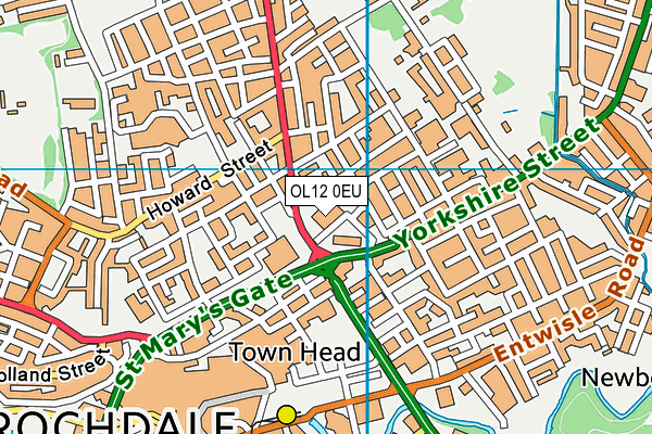 OL12 0EU map - OS VectorMap District (Ordnance Survey)