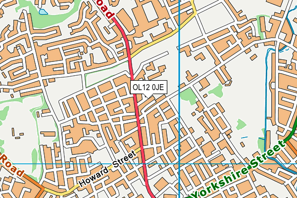 OL12 0JE map - OS VectorMap District (Ordnance Survey)