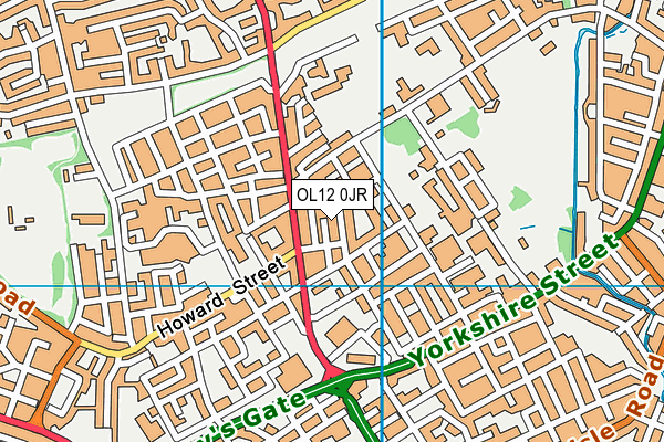 OL12 0JR map - OS VectorMap District (Ordnance Survey)