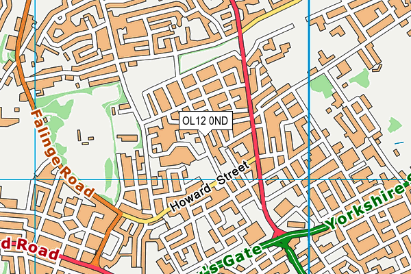 OL12 0ND map - OS VectorMap District (Ordnance Survey)