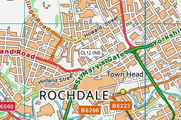 OL12 0NS map - OS VectorMap District (Ordnance Survey)