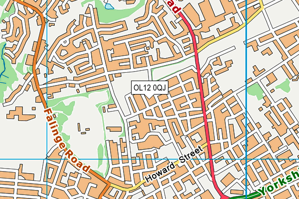 OL12 0QJ map - OS VectorMap District (Ordnance Survey)