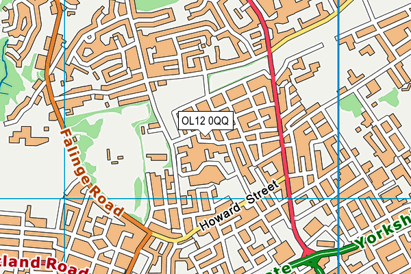 OL12 0QQ map - OS VectorMap District (Ordnance Survey)