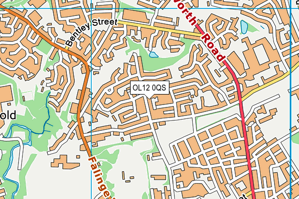 OL12 0QS map - OS VectorMap District (Ordnance Survey)