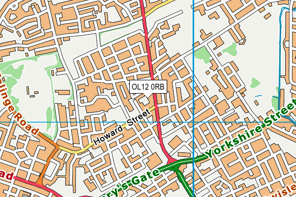 OL12 0RB map - OS VectorMap District (Ordnance Survey)