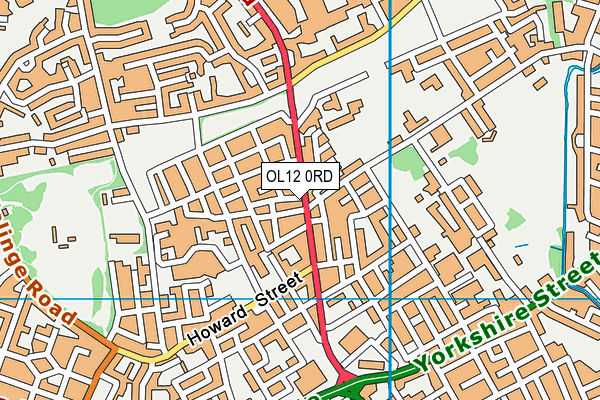 OL12 0RD map - OS VectorMap District (Ordnance Survey)