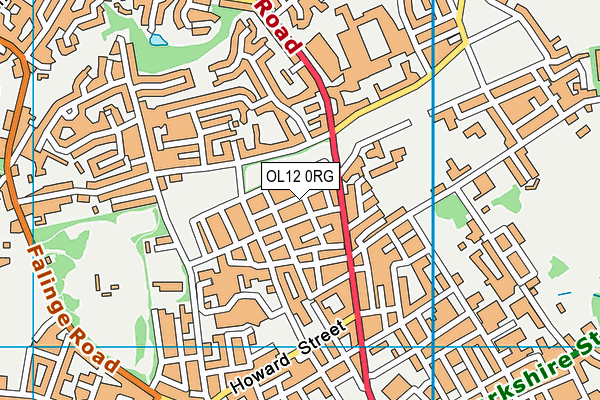 OL12 0RG map - OS VectorMap District (Ordnance Survey)