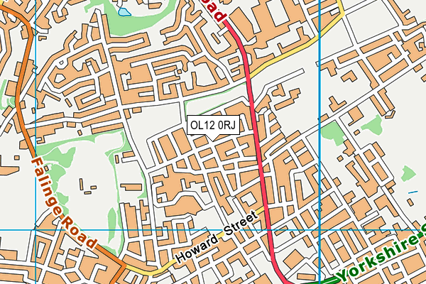 OL12 0RJ map - OS VectorMap District (Ordnance Survey)