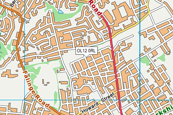 OL12 0RL map - OS VectorMap District (Ordnance Survey)