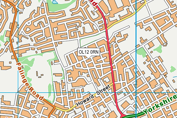 OL12 0RN map - OS VectorMap District (Ordnance Survey)