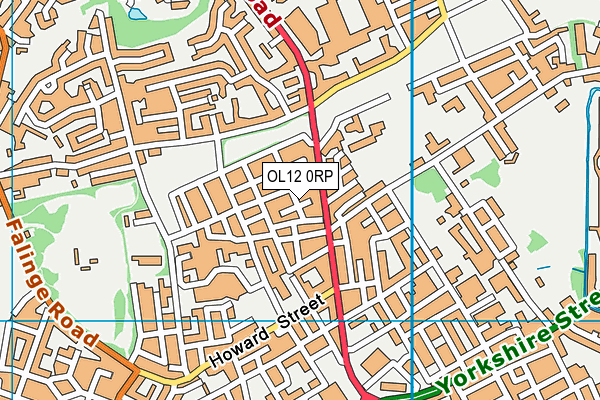 OL12 0RP map - OS VectorMap District (Ordnance Survey)