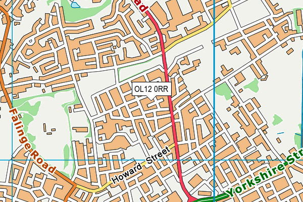 OL12 0RR map - OS VectorMap District (Ordnance Survey)