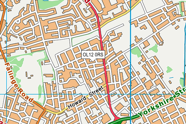 OL12 0RS map - OS VectorMap District (Ordnance Survey)