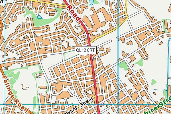 OL12 0RT map - OS VectorMap District (Ordnance Survey)