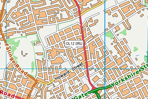 OL12 0RU map - OS VectorMap District (Ordnance Survey)