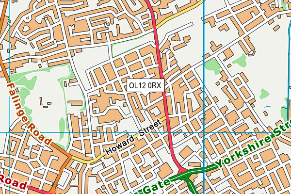 OL12 0RX map - OS VectorMap District (Ordnance Survey)