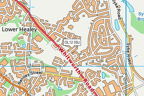 OL12 0SJ map - OS VectorMap District (Ordnance Survey)