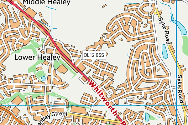 OL12 0SS map - OS VectorMap District (Ordnance Survey)