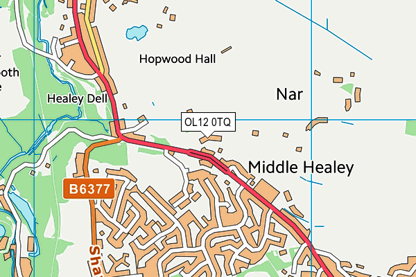 OL12 0TQ map - OS VectorMap District (Ordnance Survey)