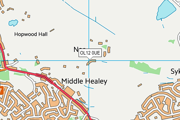 OL12 0UE map - OS VectorMap District (Ordnance Survey)