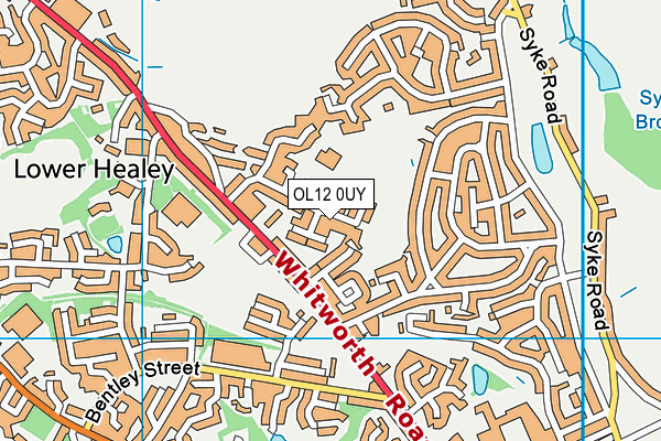OL12 0UY map - OS VectorMap District (Ordnance Survey)